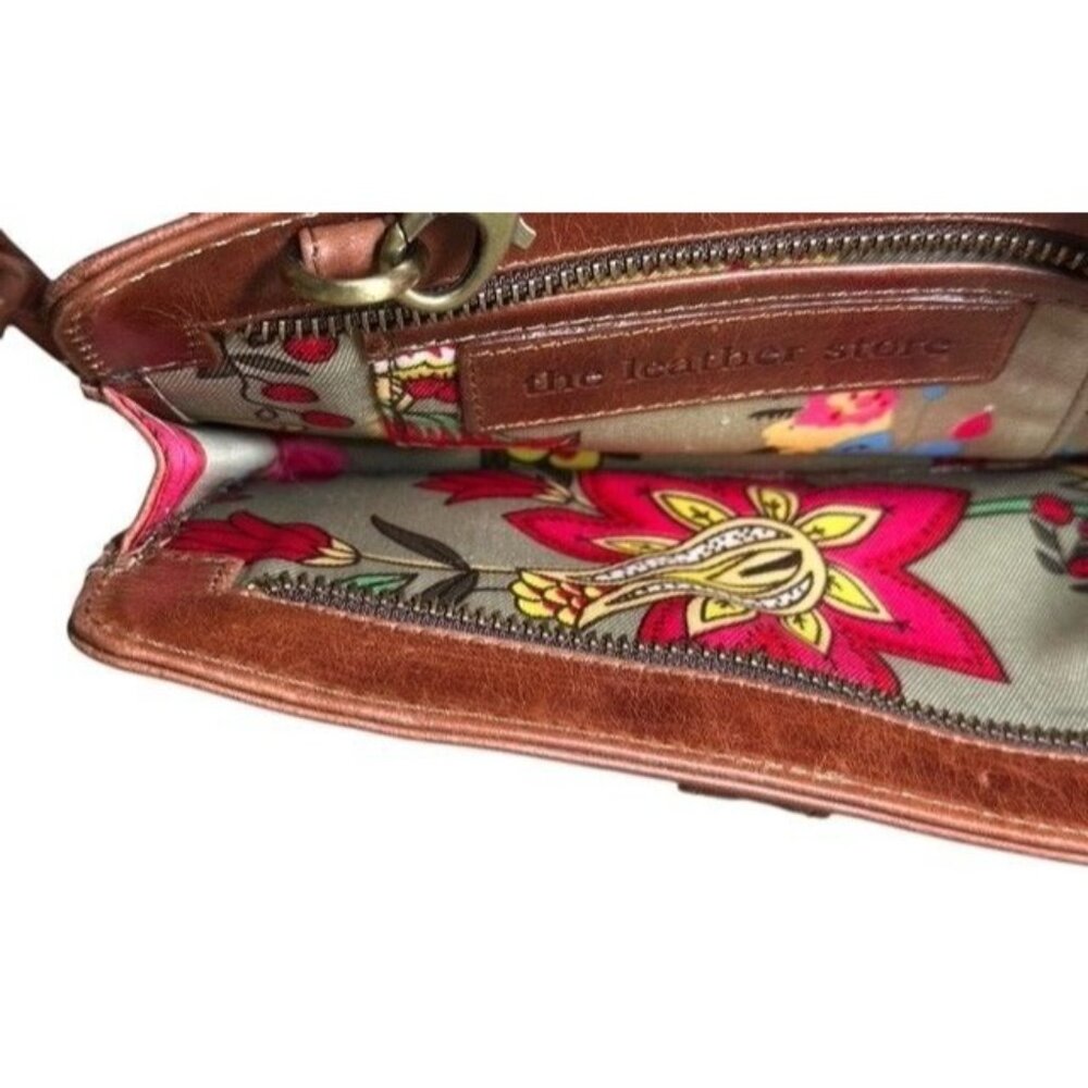 The Leather Store Eden Handmade Smartphone Crossbody Bag Shoulder Sling Purse - Picture 12 of 16